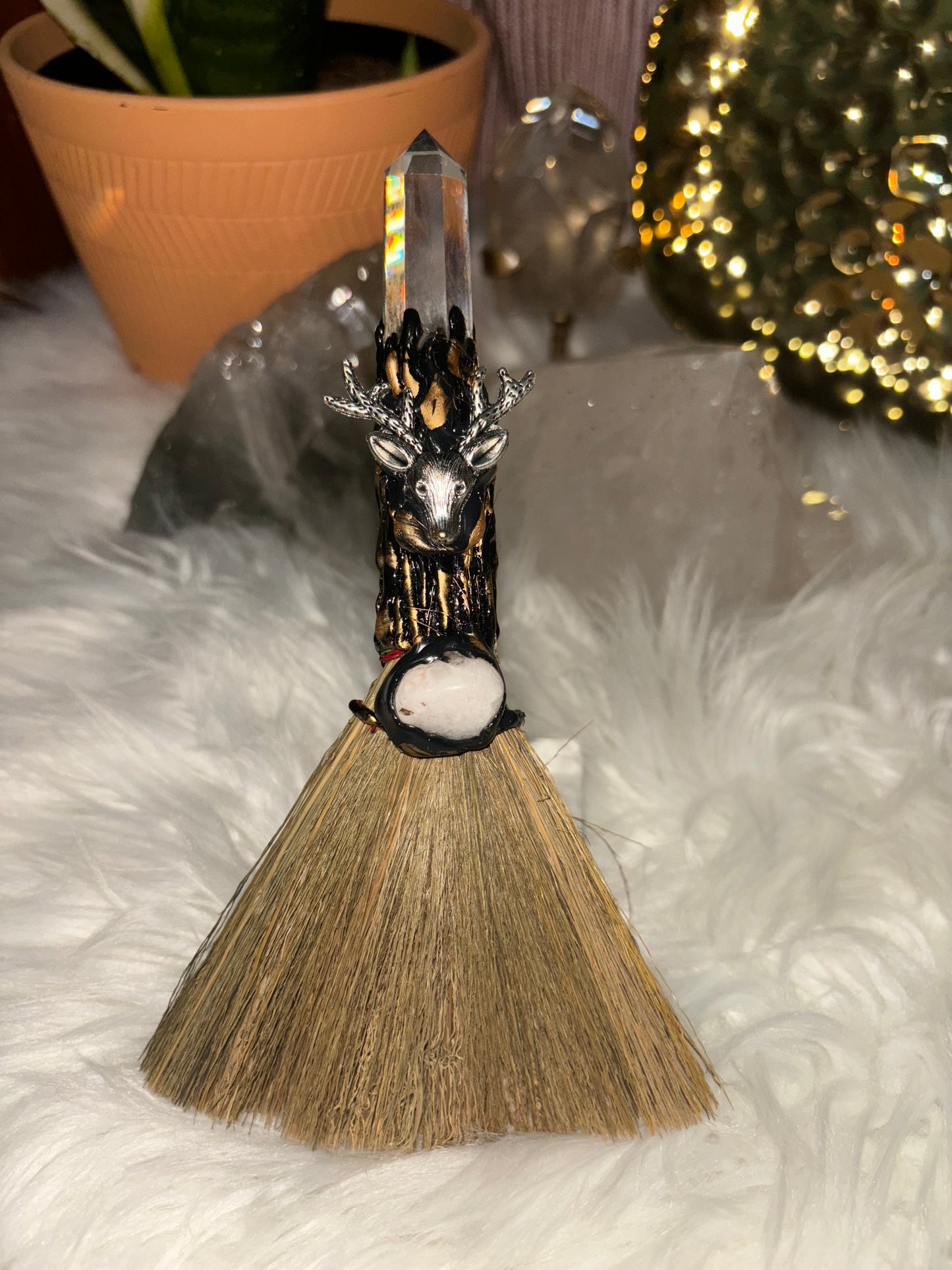 Quartz Crystal Altar Broom