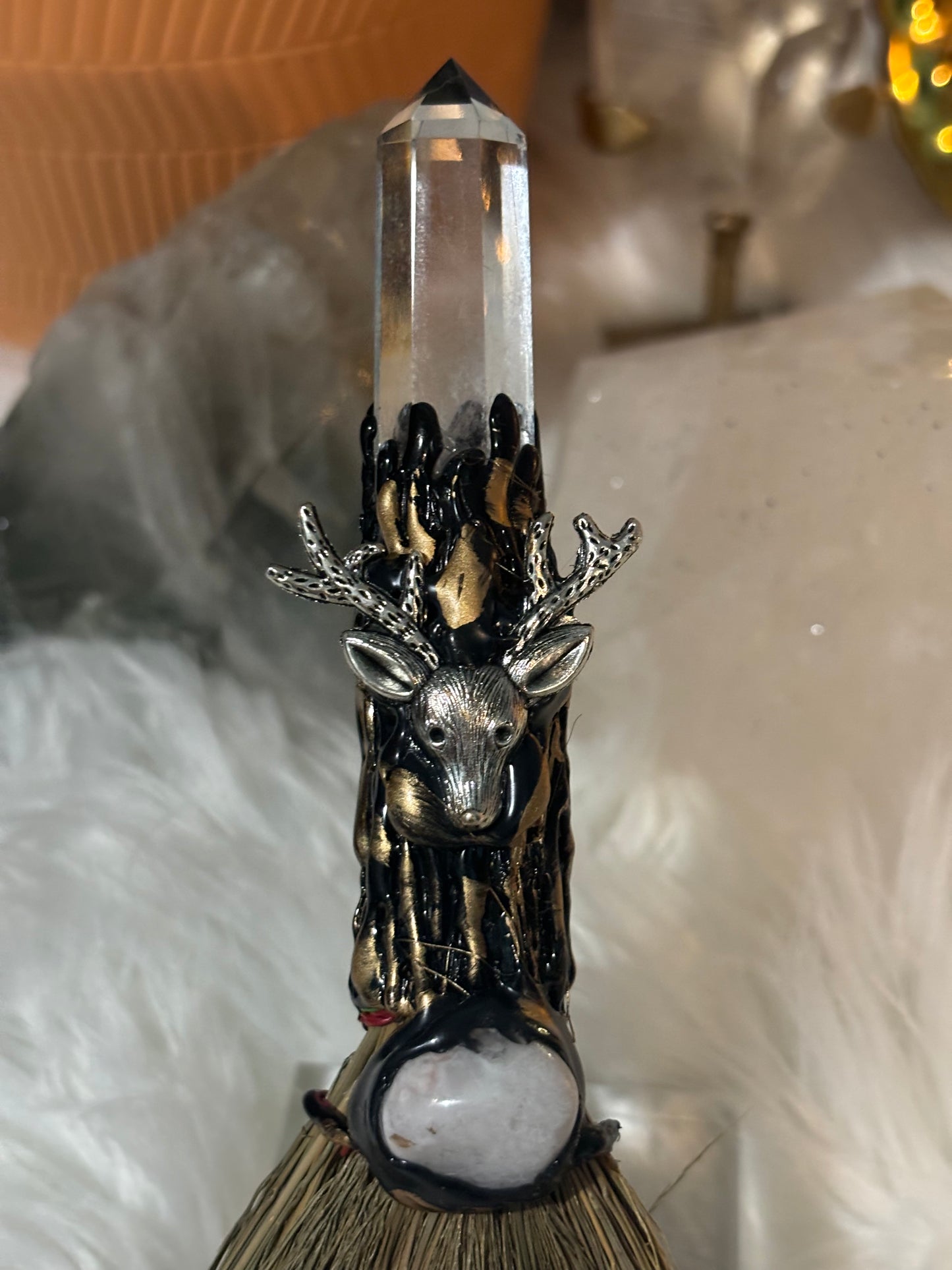 Quartz Crystal Altar Broom