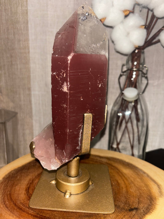 RARE Collector Pink Lithium Statement on Custom Rotary Stand
