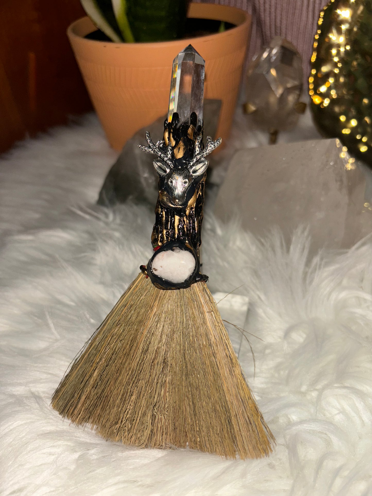 Quartz Crystal Altar Broom