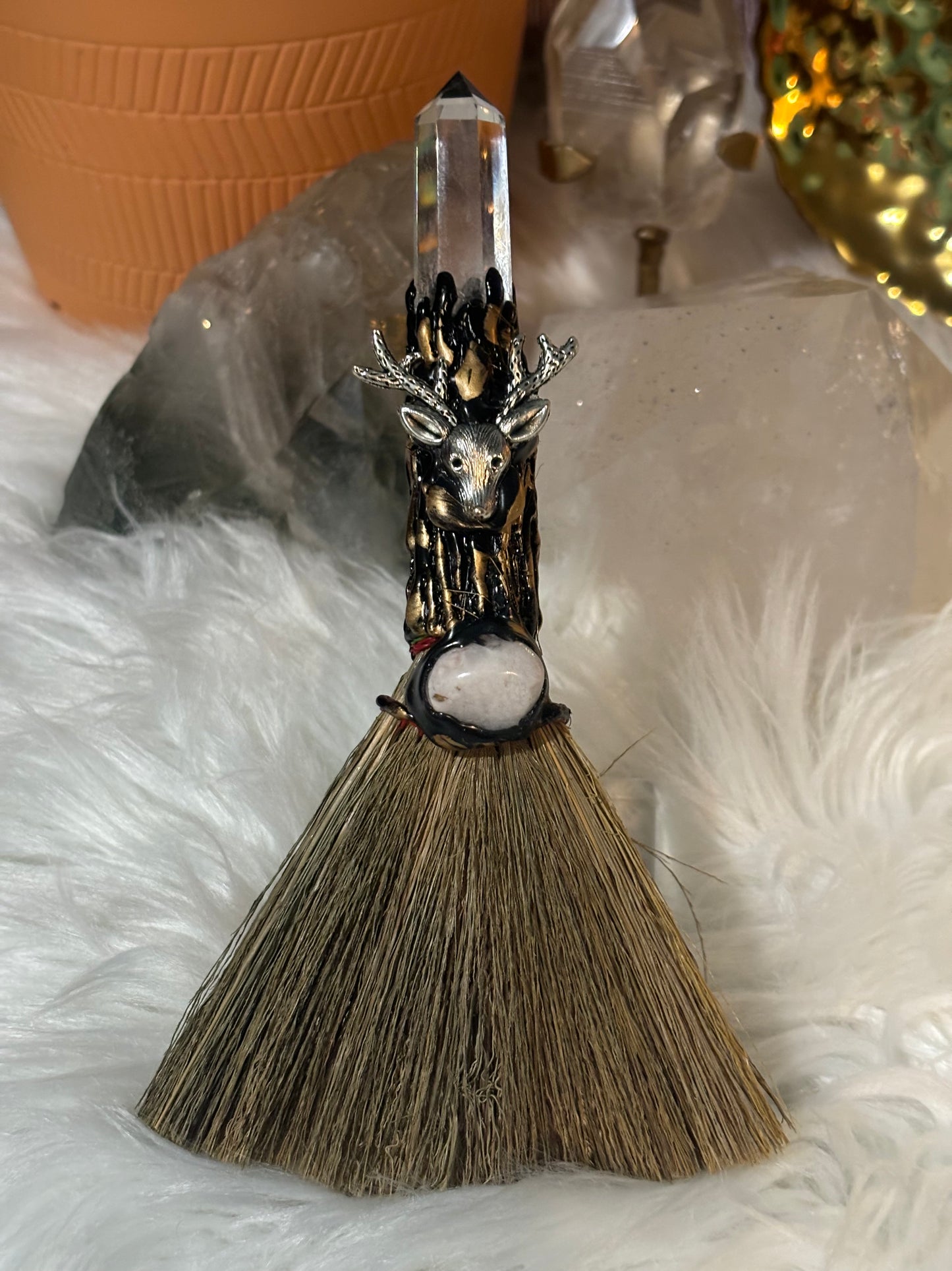 Quartz Crystal Altar Broom
