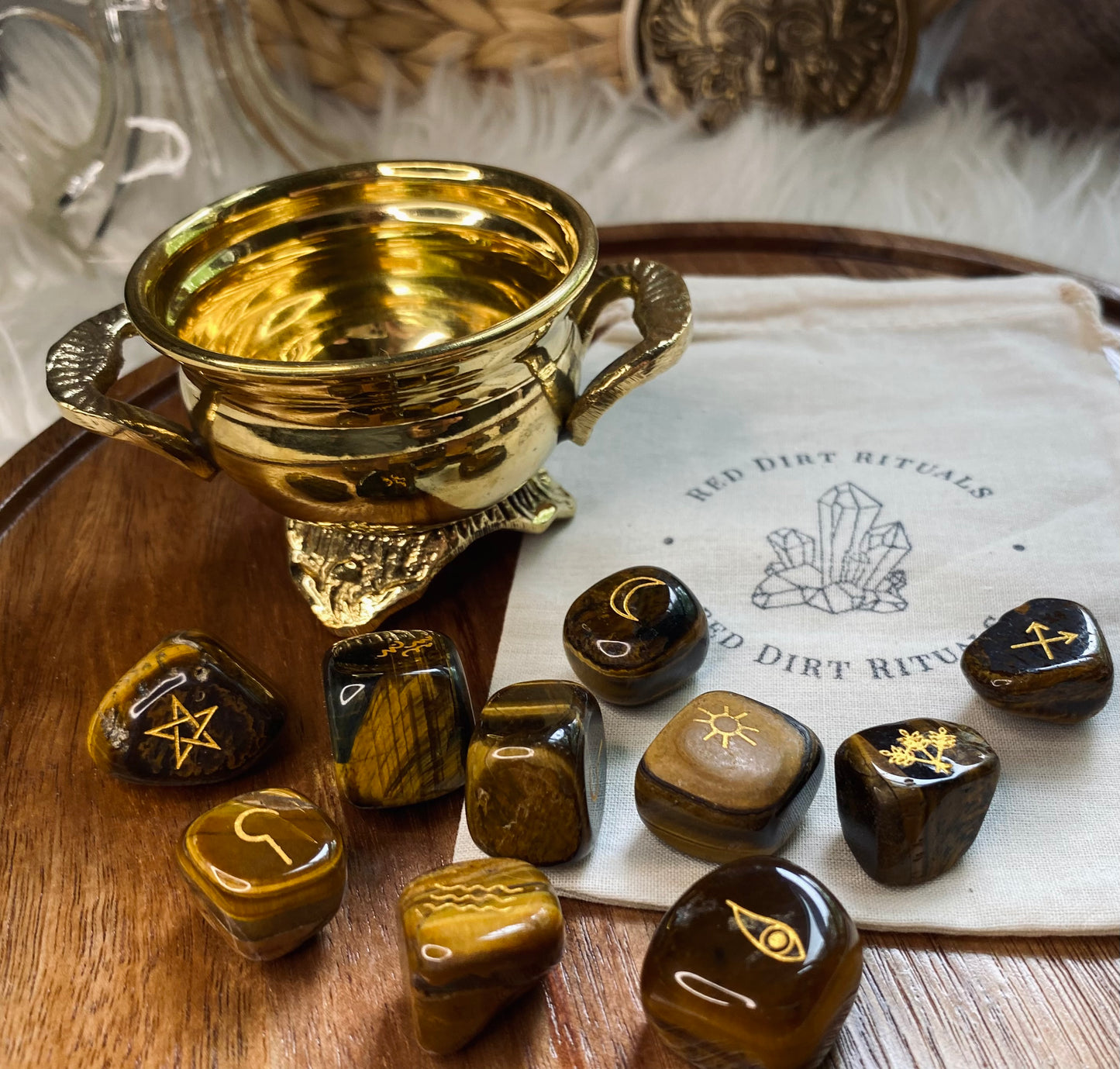 Tiger Eye Crystal Rune set