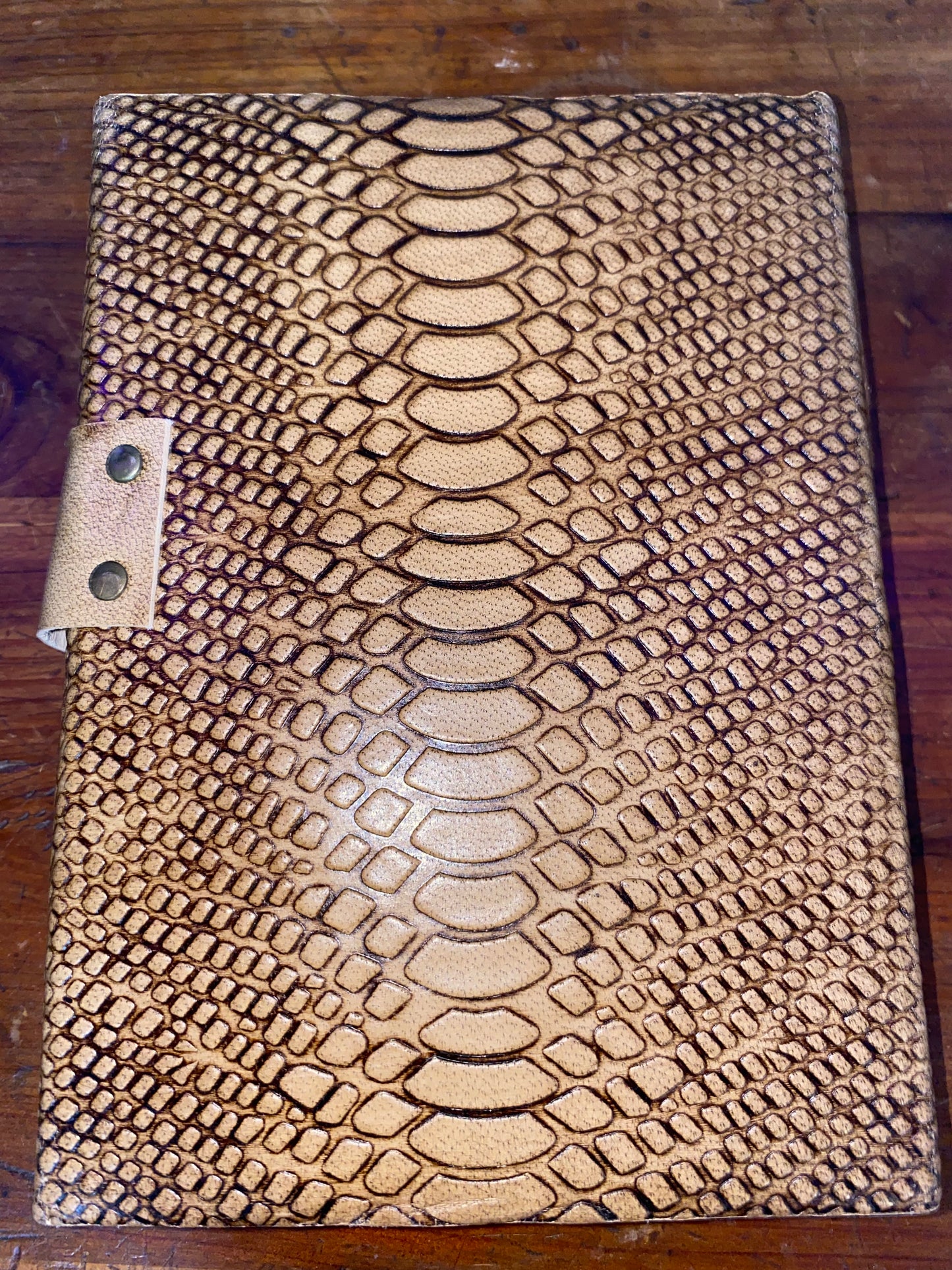Medusa engraved leather journal